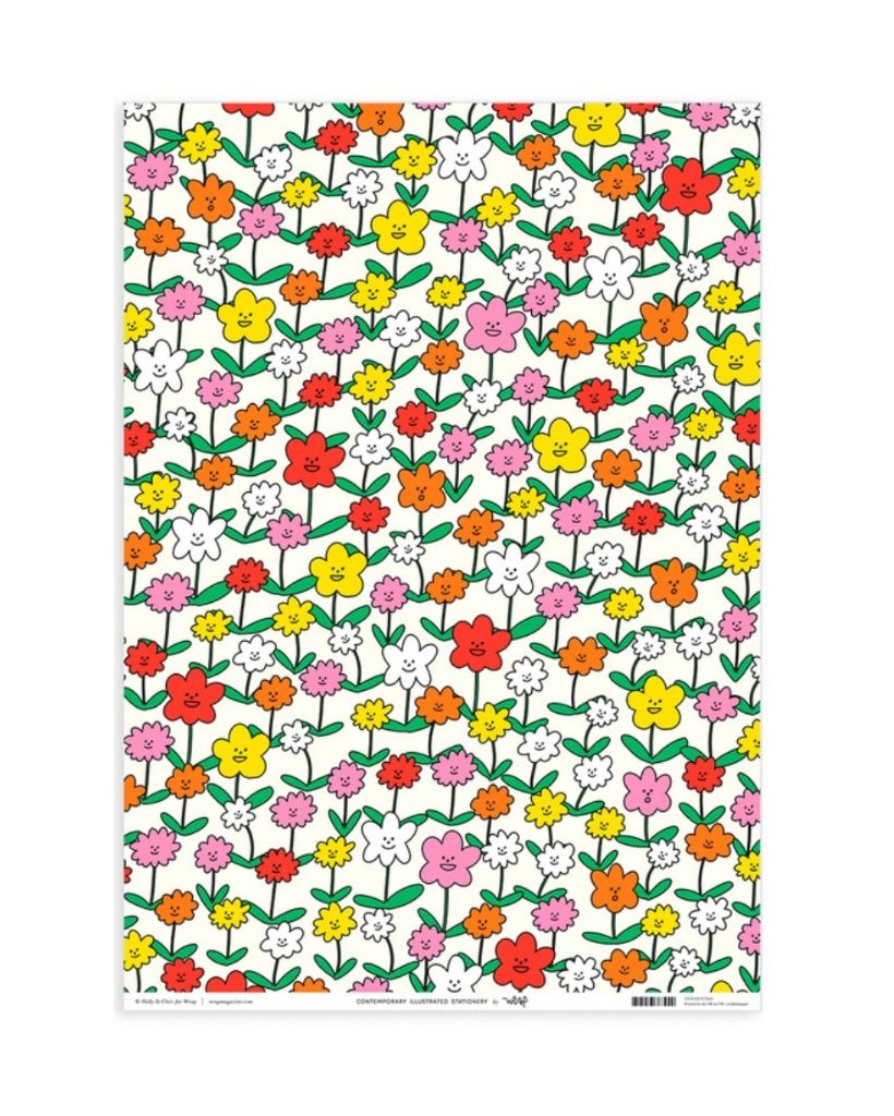 Happy Flowers Wrapping Paper