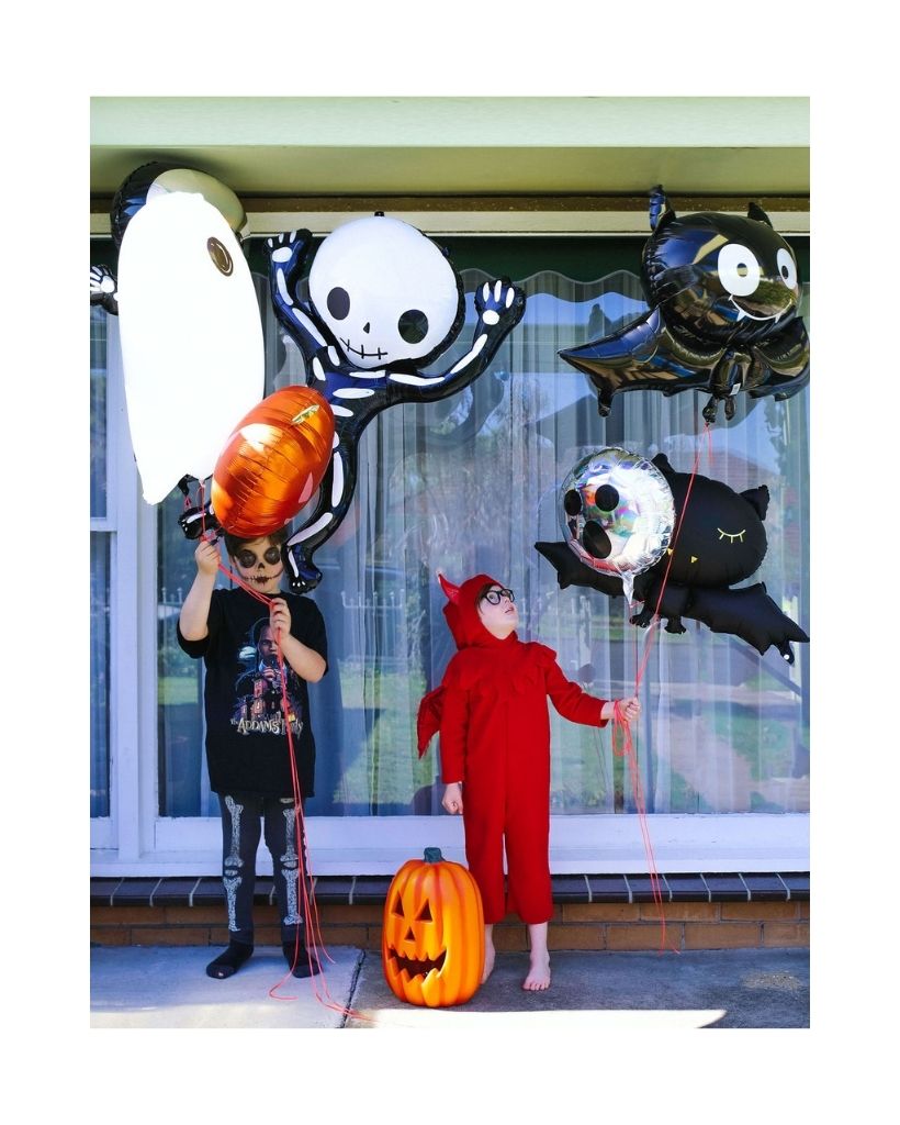 Happy Bat Foil Balloon Filled with Helium