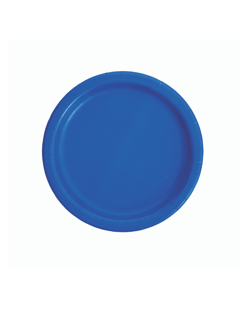 Small Cobalt Blue Paper Plates (NPC)
