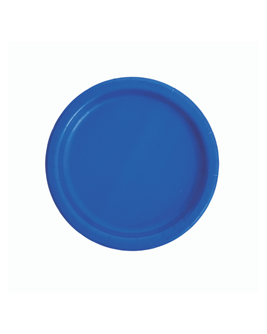 Small Cobalt Blue Paper Plates (NPC)