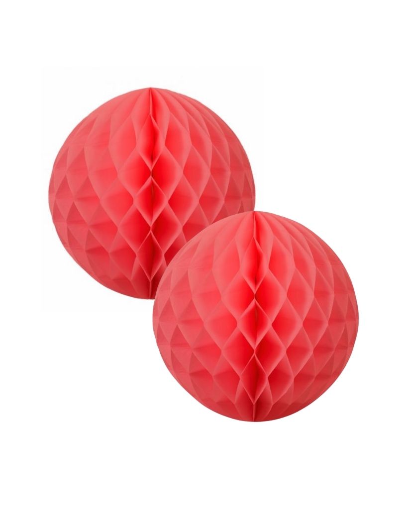 Small Coral Honeycomb Ball 2 Pack
