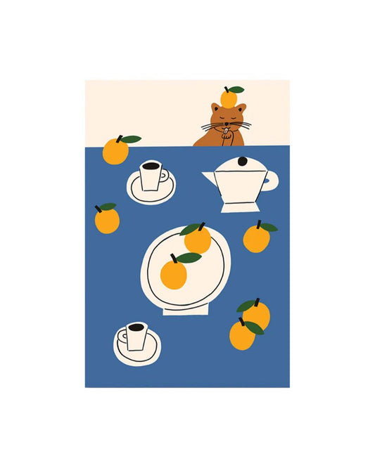 Cat Tea Party Card