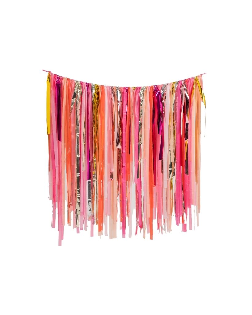 Pink Shimmer Streamer Wall