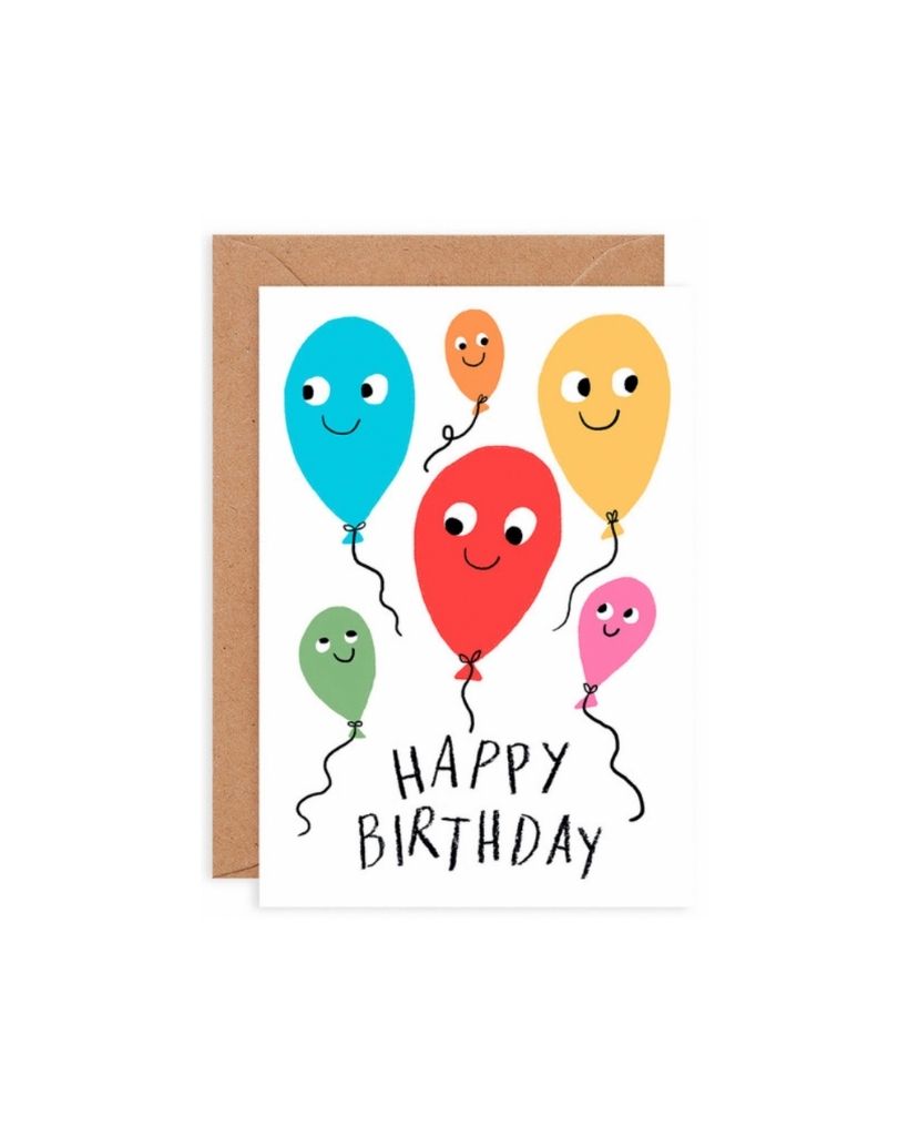 Happy Birthday Balloons Card