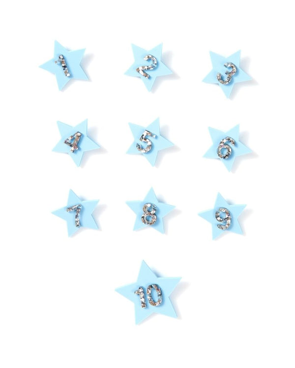 Blue Star Birthday Badge