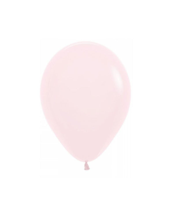 5 Flat Pastel Matte Pink Standard Balloons