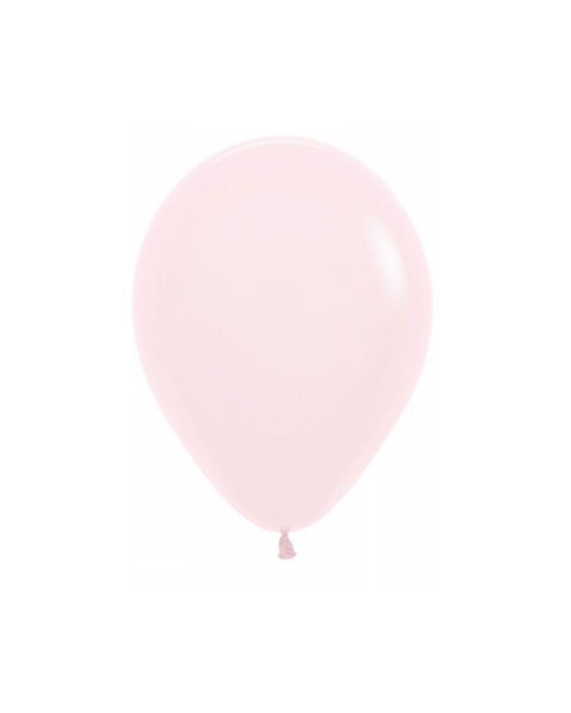5 Flat Pastel Matte Pink Standard Balloons