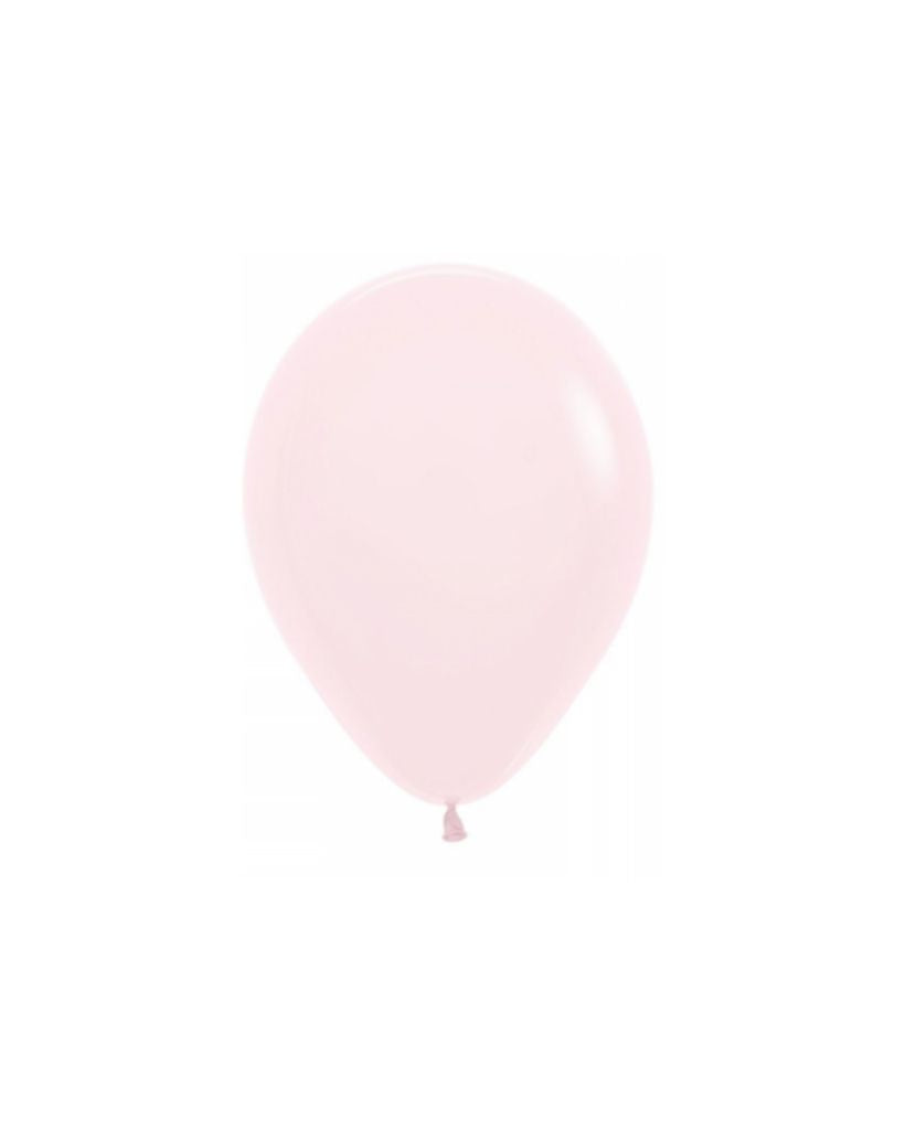5 Flat Pastel Matte Pink Mini Balloons