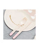 Pink Wooden Cutlery Set