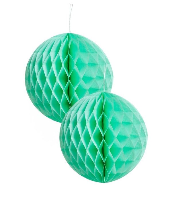 Small Mint Honeycomb Ball 2 Pack