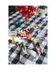 Black and White Gingham Linen Table Cloth