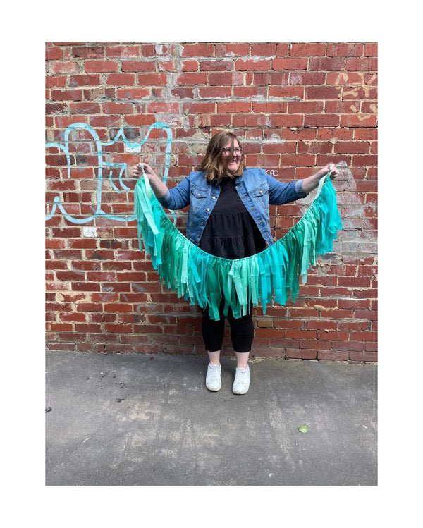 Green Christmas Streamer Fringe