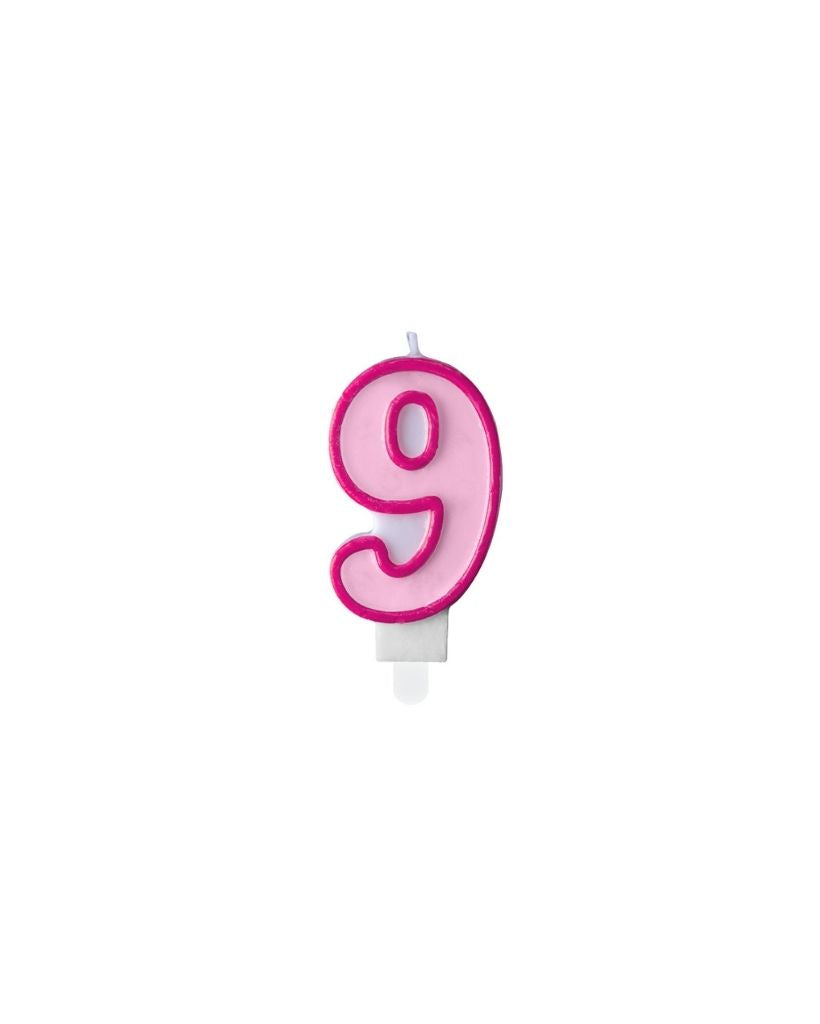 Pink Number Candle