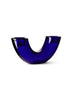 Blue Glass Double Candle Holder