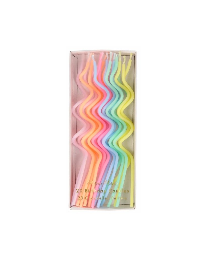 Pastel Rainbow Swirly Candles