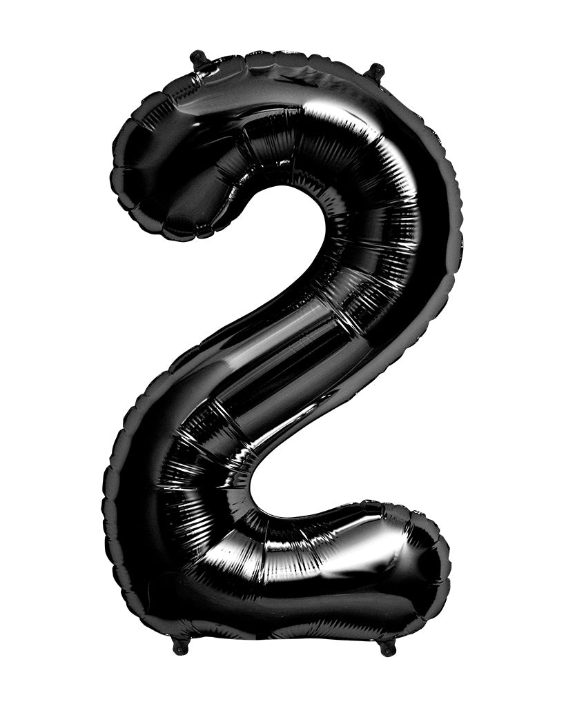 86cm Black Number Balloons Filled with Helium