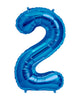 86cm Blue Number Balloons