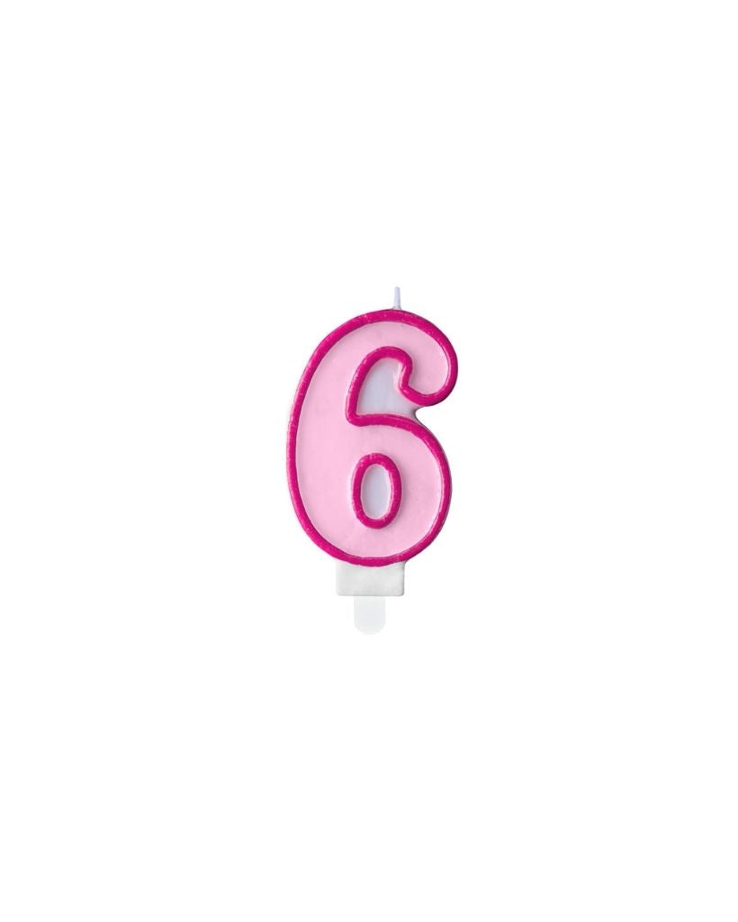Pink Number Candle