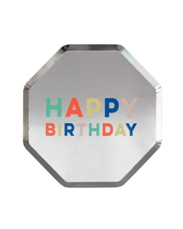 Happy Birthday Silver Plate