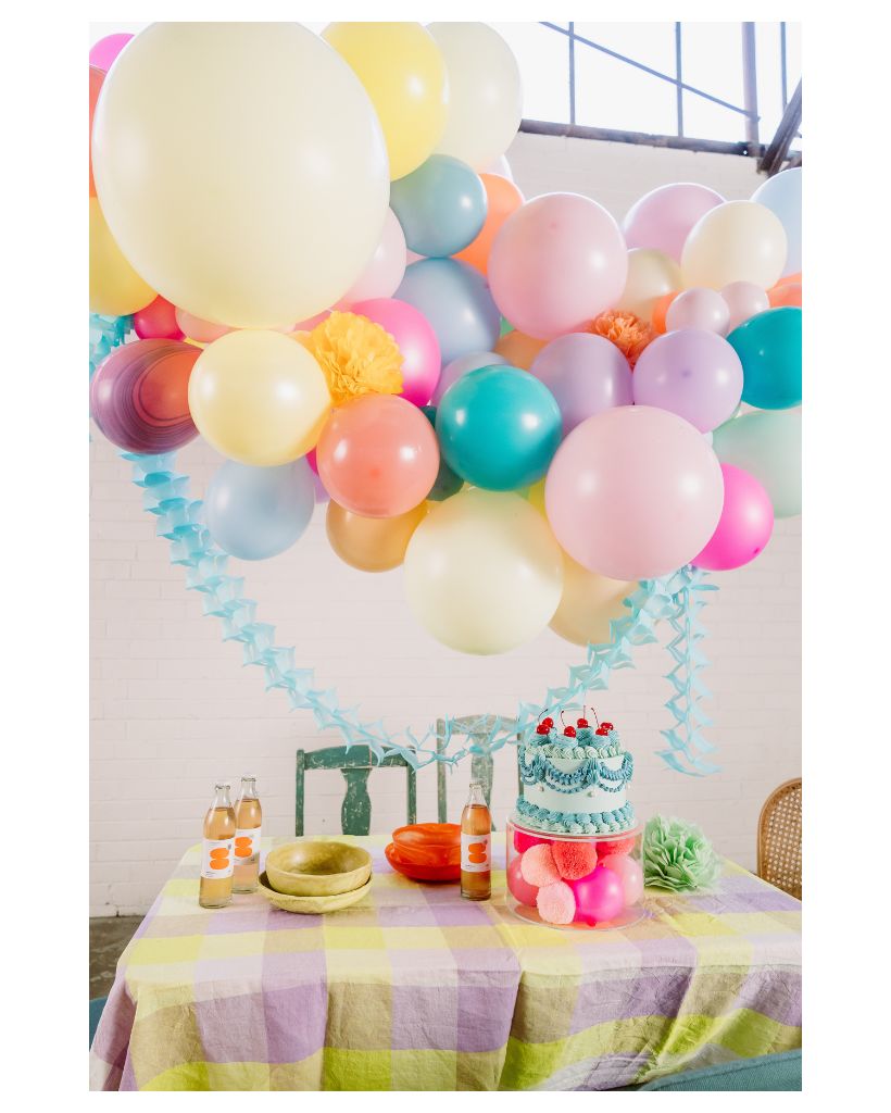 Large Pastel Neon Balloon Garland