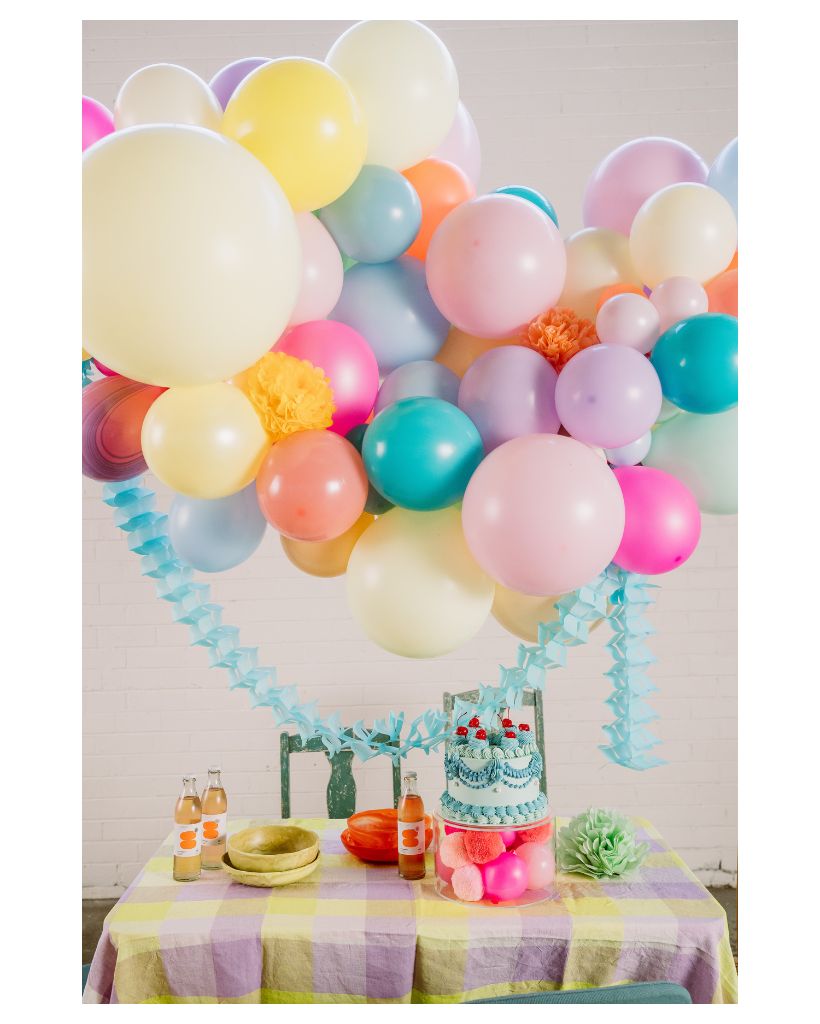 Large Pastel Neon Balloon Garland