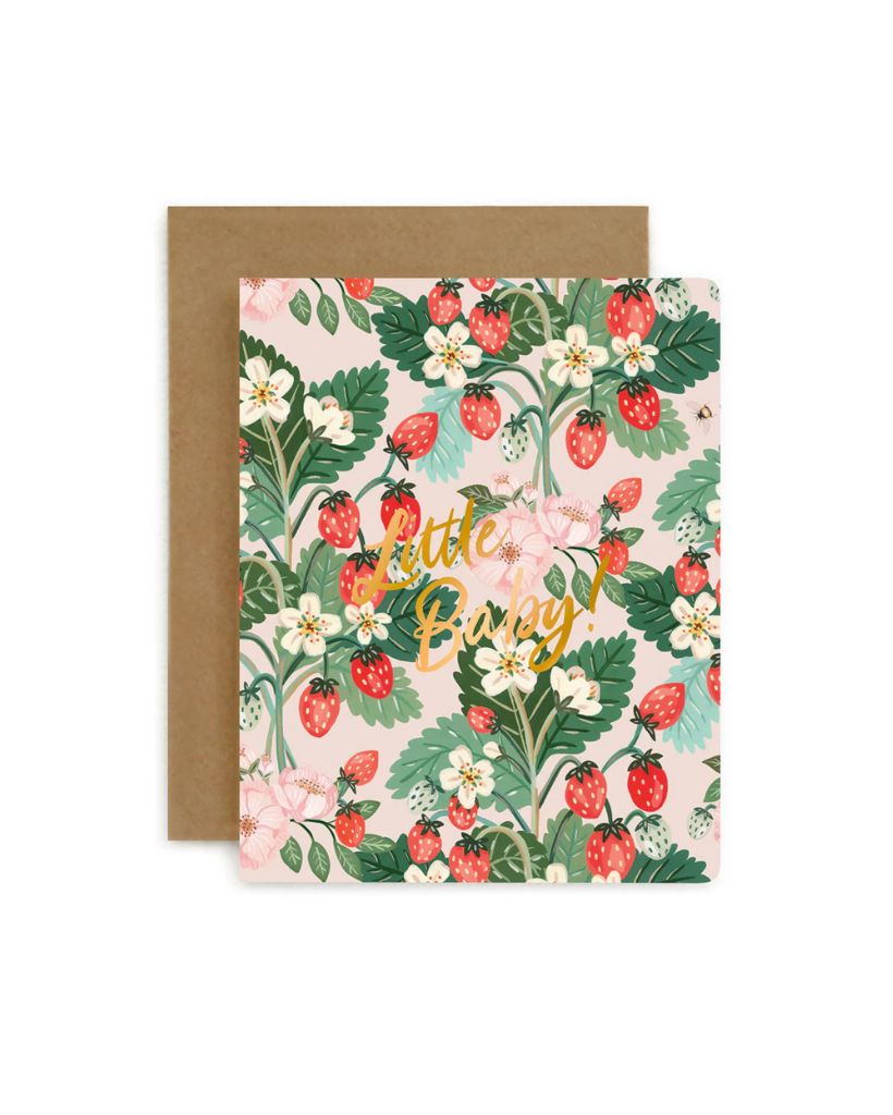 Little Baby Strawberries Card