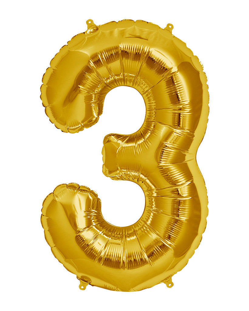 86cm Gold Number Balloons