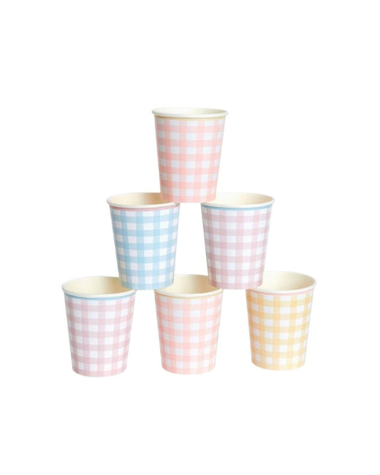 Gingham Cups