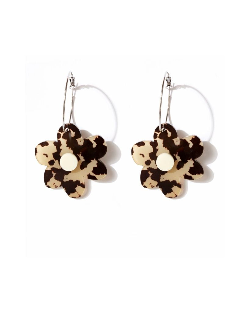 Tortoiseshell Flower Power Earrings