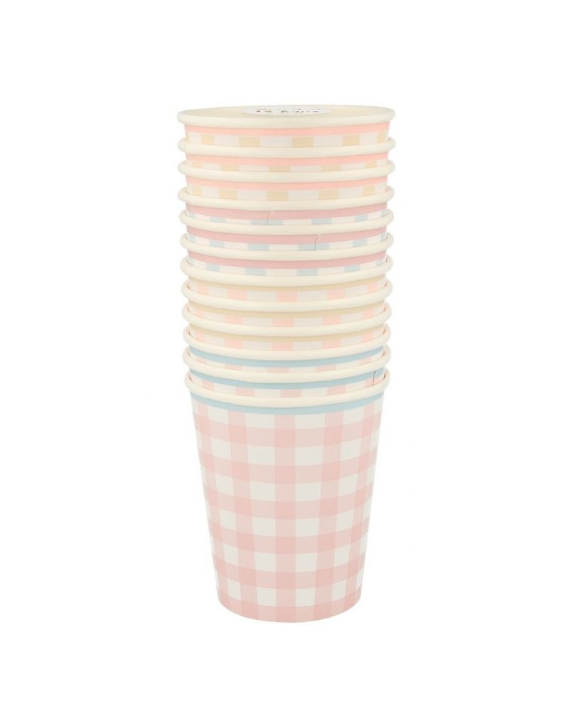 Gingham Cups
