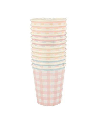 Gingham Cups