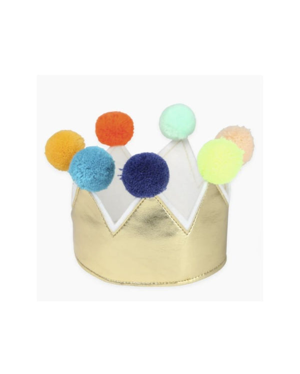 Gold Pom Pom Crown