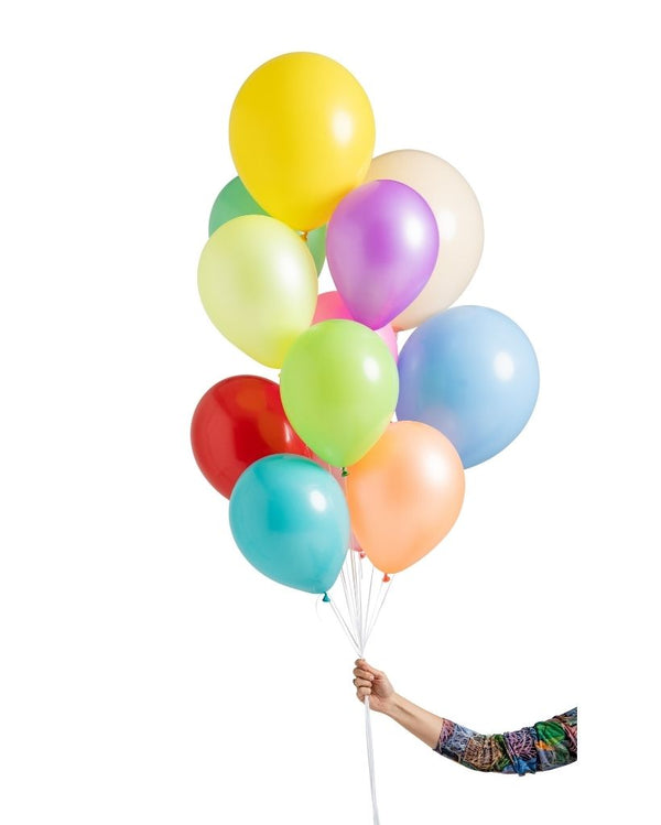 Rainbow Mixed Balloon Set Inflated with Helium