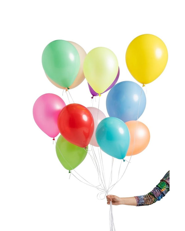 Rainbow Mixed Balloon Set Inflated with Helium