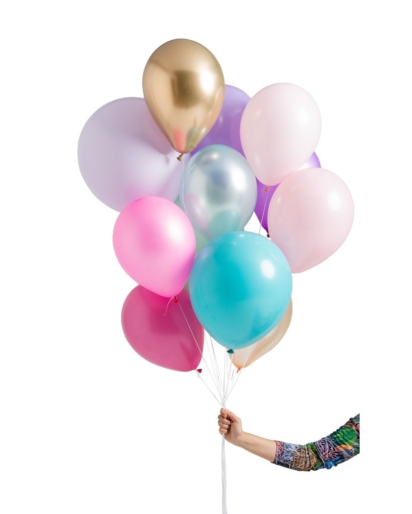 Mermaid Mixed Balloon Set Inflated with Helium
