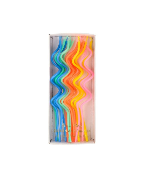 Rainbow Swirly Candles