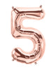 86cm Rose Gold Number Balloons with Helium