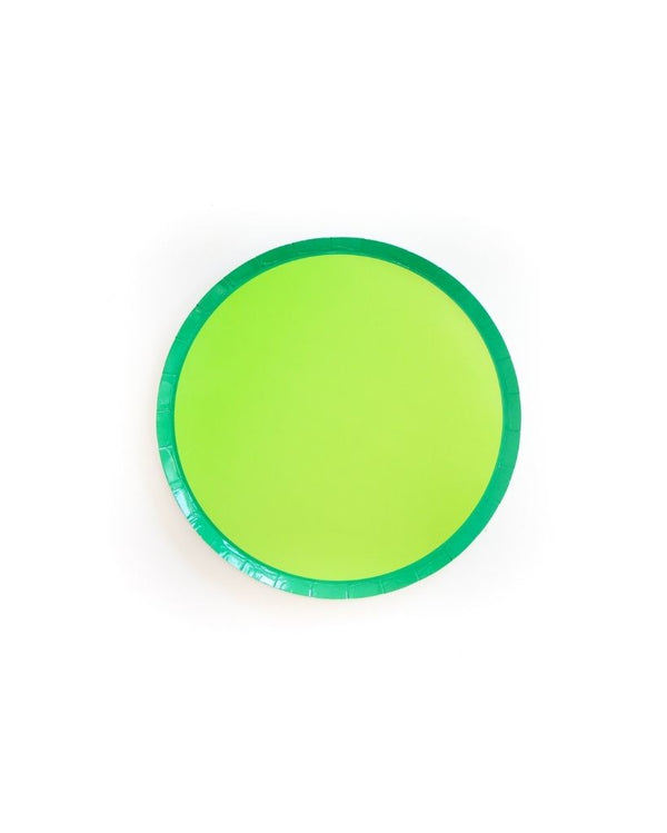 Lime Green Blocked Small Plates
