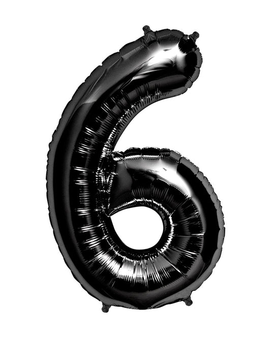 86cm Black Number Balloons Filled with Helium