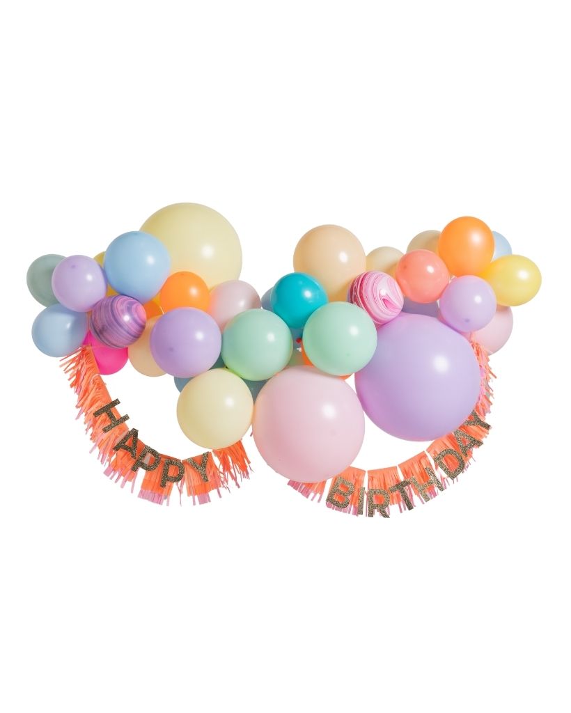 Large Pastel Neon Balloon Garland