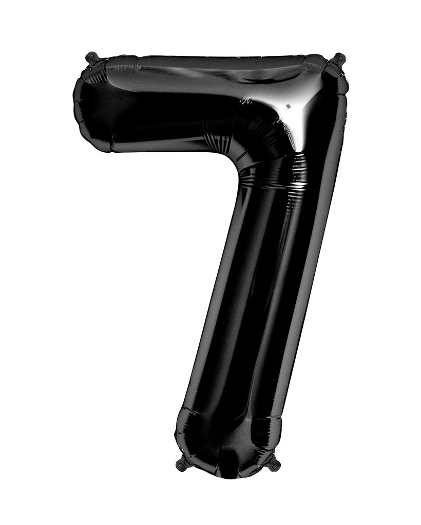 86cm Black Number Balloons Filled with Helium