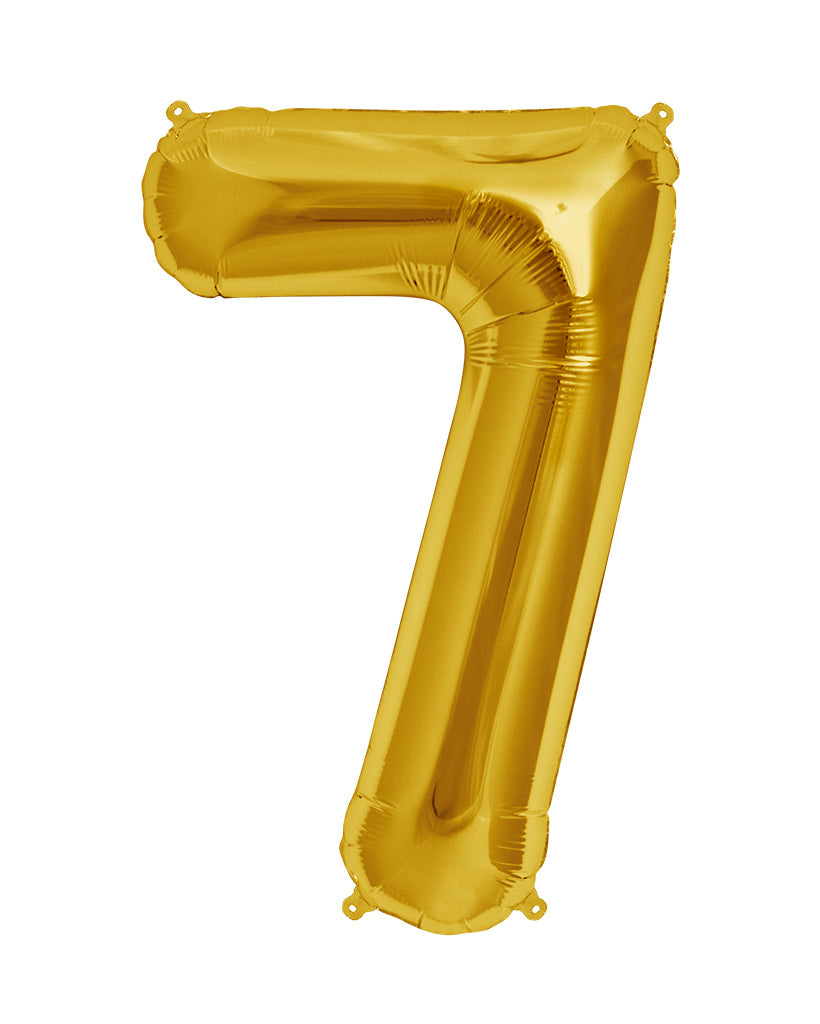 86cm Gold Number Balloons Filled with Helium