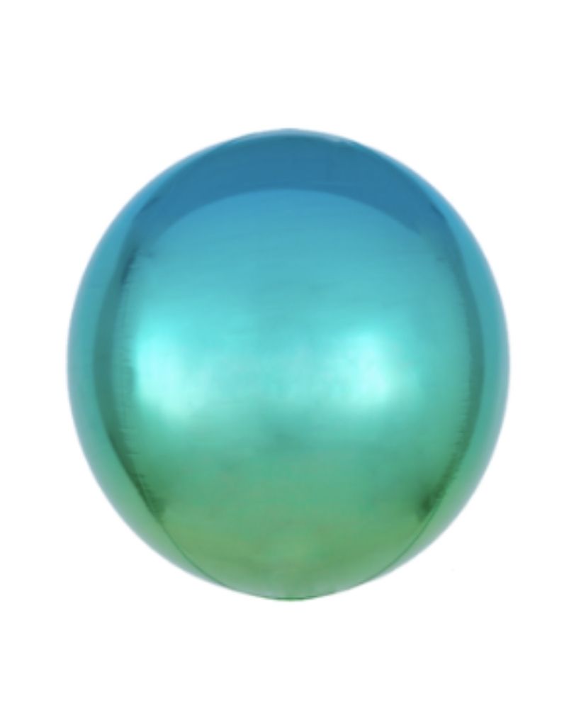 Blue and Green Ombre Orb Balloon