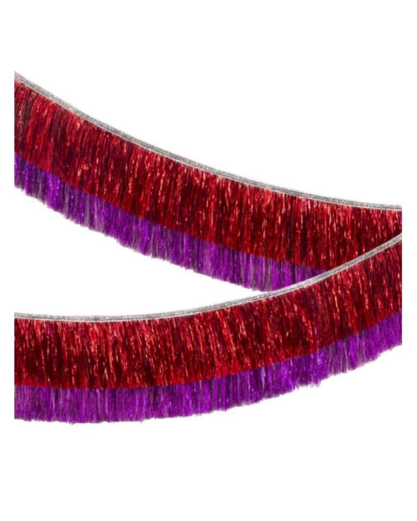 Red and Pink Tinsel Fringe