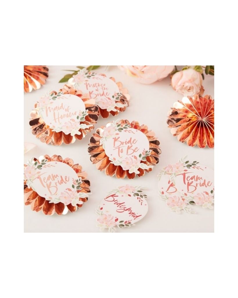 Floral Hens Party Badges