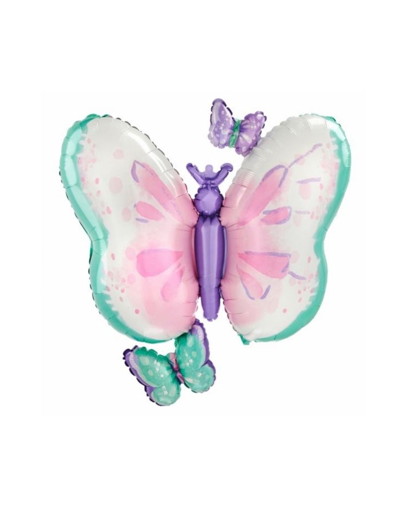 Flutter Butterfly Foil Balloon Filled with Helium