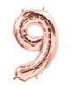 86cm Rose Gold Number Balloons with Helium