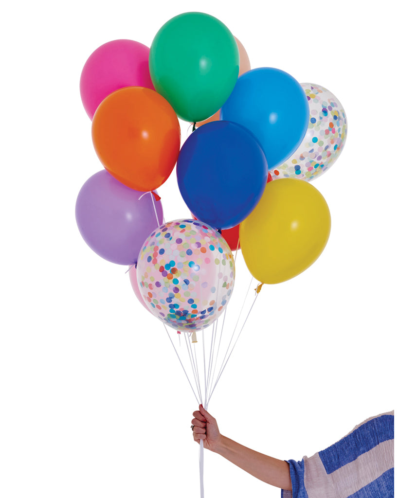 Rainbow Balloon Set Filled with Helium