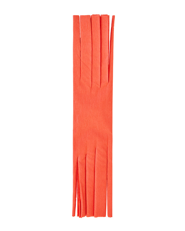 Coral Fringed Crepe Paper