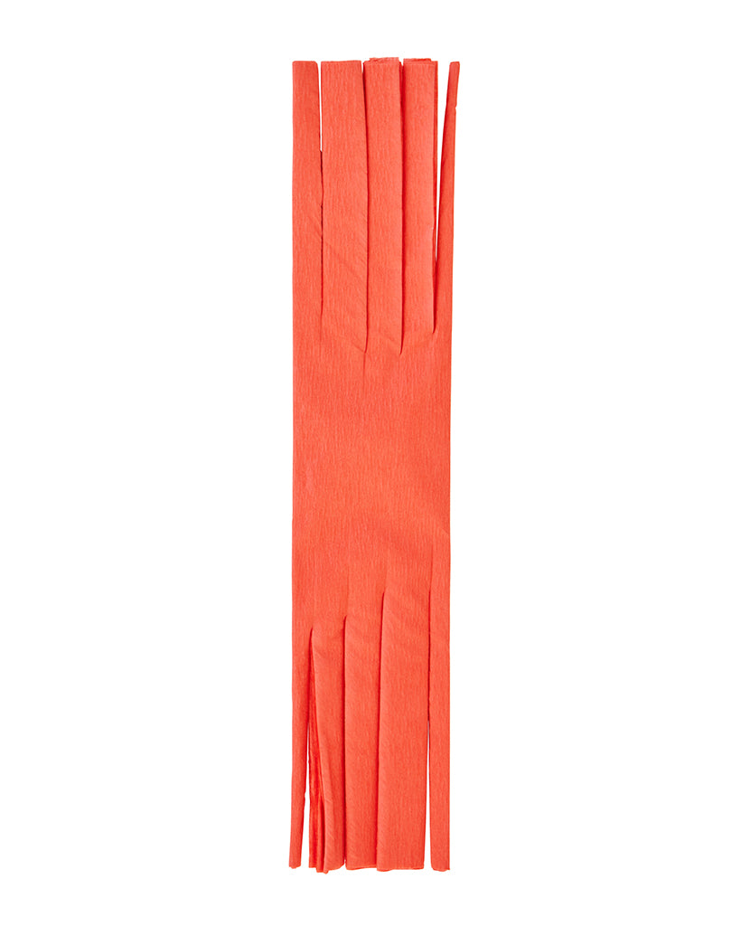Coral Fringed Crepe Paper